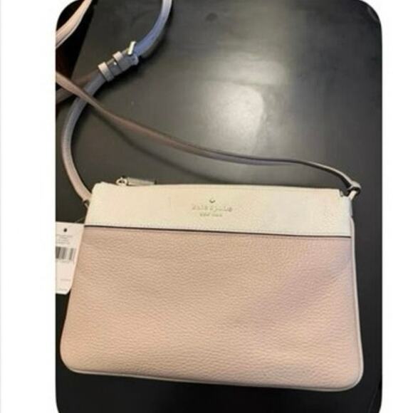 NWT KATE SPADE Leila Colorblock Triple Gusset Crossbody Pebbled Leather NWT $279 - Picture 13 of 14